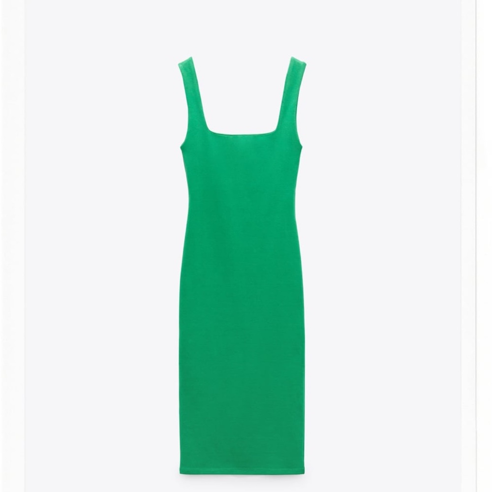 Squared Neckline Dress
